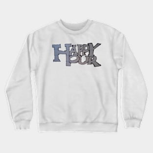 Happy Hour Y2K Cable TV Variety Show Logo Crewneck Sweatshirt